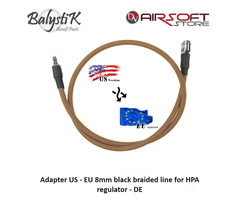 Balystik Adapter US - EU 8mm black braided line for HPA regulator - DE
