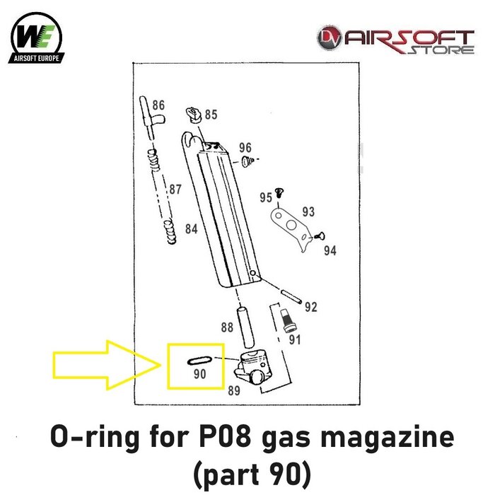 WE (Wei Tech) O-ring for P08 gas magazine (part 90)