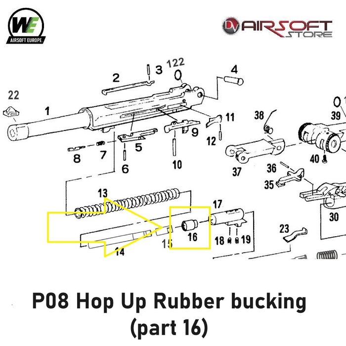 WE (Wei Tech) P08 Hop Up Rubber bucking (part 16)