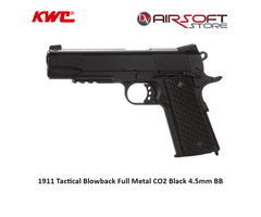KWC 1911 Tactical Blowback Full Metal CO2 Black 4.5mm BB