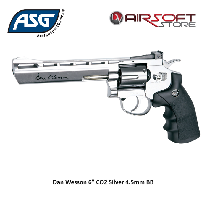 ASG Dan Wesson 6" CO2 Silver 4.5mm BB