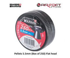 Swiss Arms Pellets 5.5mm (Box of 250) Flat head