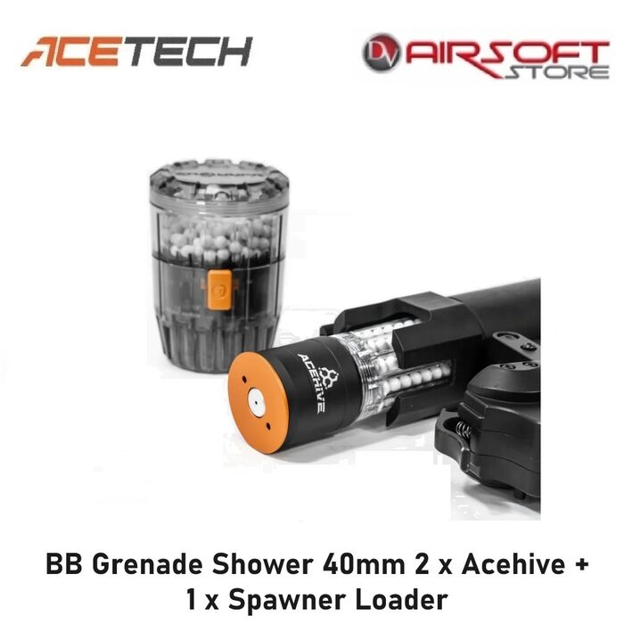 ACETECH BB Grenade Shower 40mm 2 x Acehive + 1 x Spawner Loader