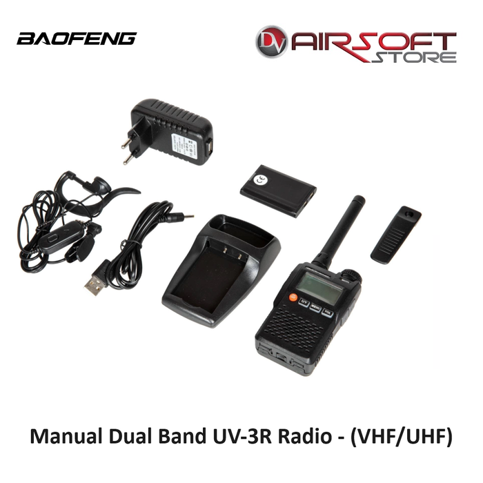 Baofeng Manual Dual Band UV-3R Radio - (VHF/UHF) 2W