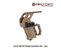 UTT G17/18/19 Pistol Carbine Kit - tan