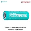 Olight Battery Li-Ion rechargeable 3.6V 2040mAh (type 18500)