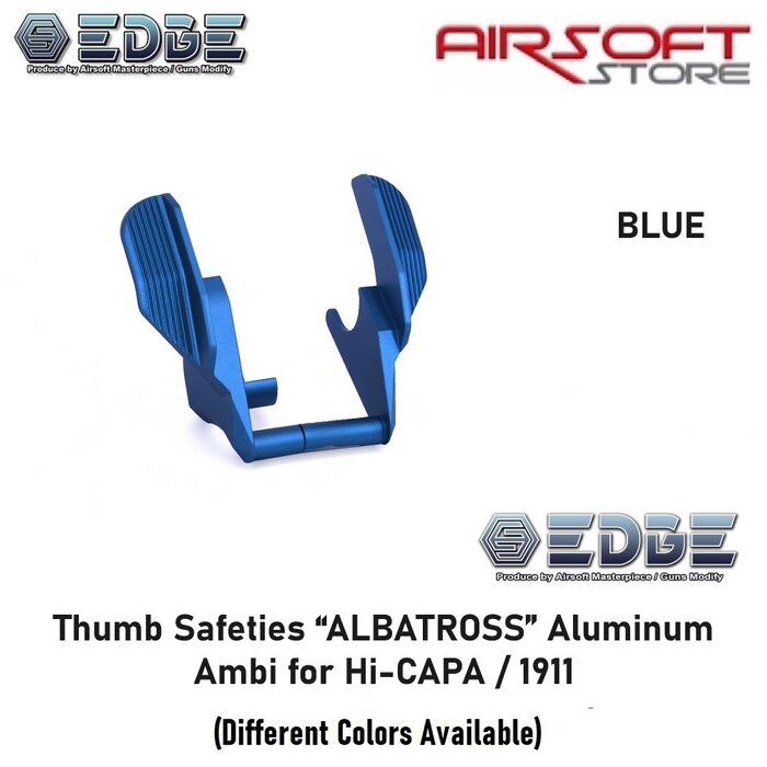 EDGE Thumb Safeties “ALBATROSS” Aluminum Ambi for Hi-CAPA / 1911