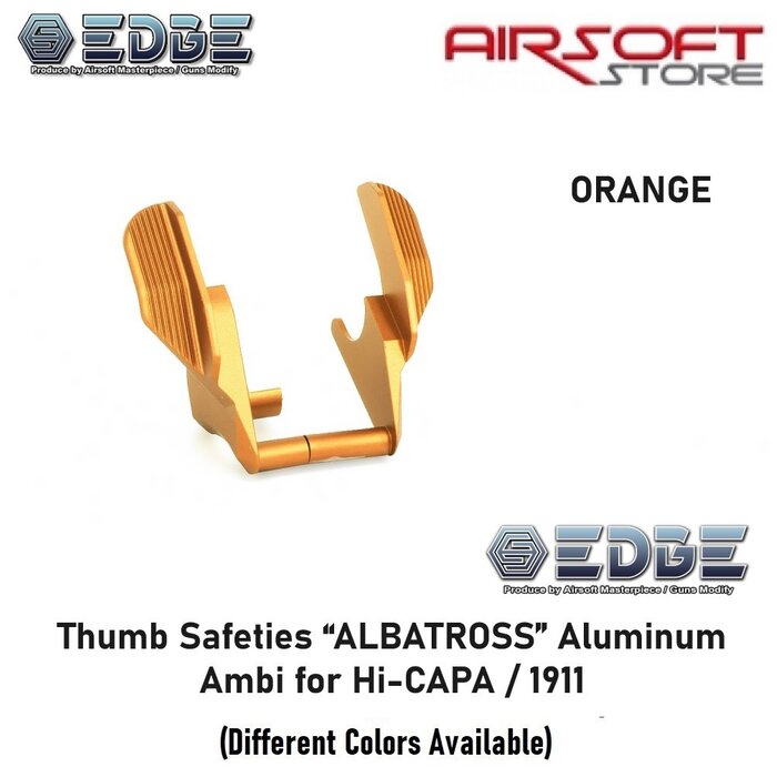 EDGE Thumb Safeties “ALBATROSS” Aluminum Ambi for Hi-CAPA / 1911
