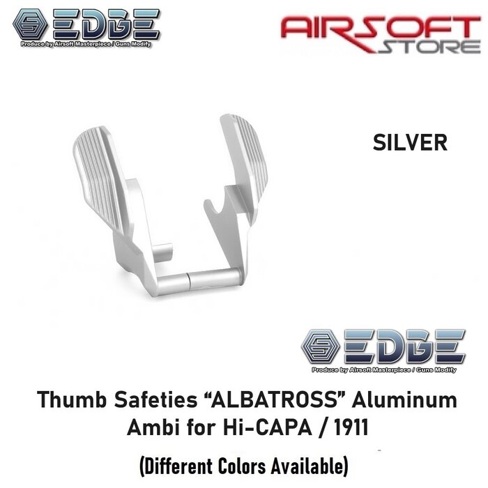 EDGE Thumb Safeties “ALBATROSS” Aluminum Ambi for Hi-CAPA / 1911