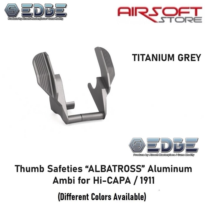 EDGE Thumb Safeties “ALBATROSS” Aluminum Ambi for Hi-CAPA / 1911