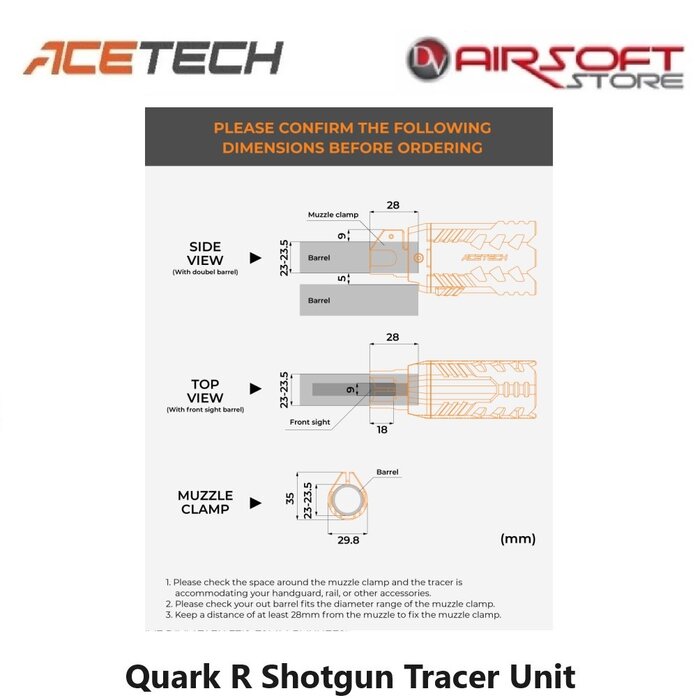 ACETECH Quark R Shotgun Tracer Unit
