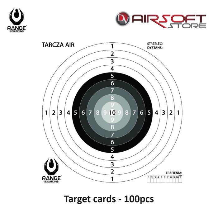 Range Solutions Target Cards - 100pcs