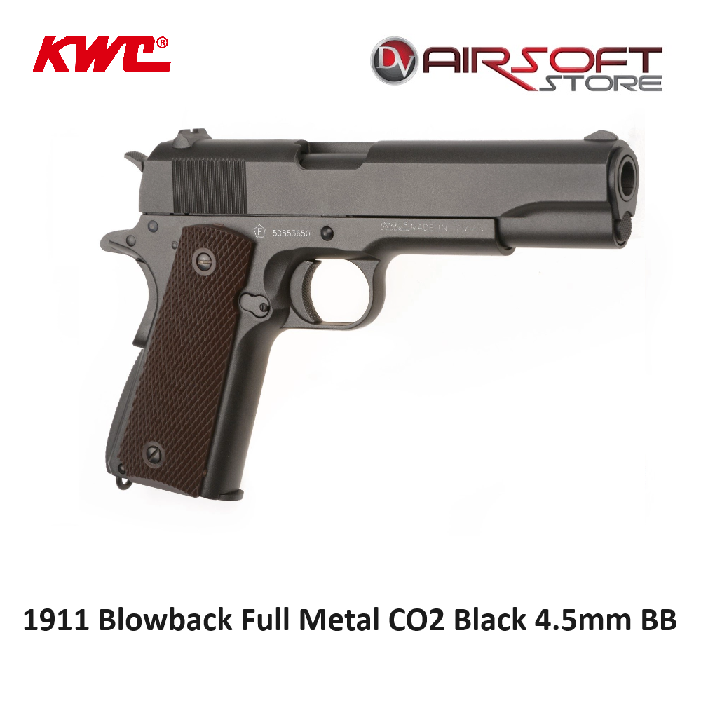 KWC 1911 Blowback Full Metal CO2 Black 4.5mm BB