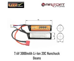 VB Power 7.4V 3000mAh Li-Ion 20C Nunchuck Deans