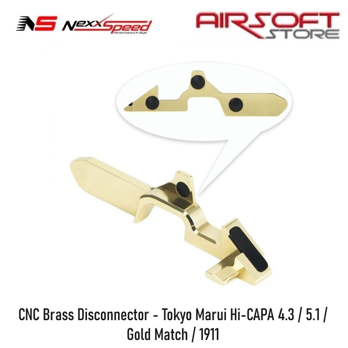 Nexxspeed CNC Brass Disconnector - Tokyo Marui Hi-CAPA 4.3 / 5.1 / Gold Match / 1911