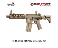 Lancer Tactical LT-15 GEN2 M4 PDW-S Stock 1J Tan