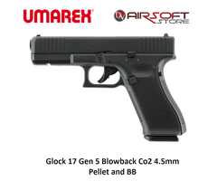 UMAREX Glock 17 Gen 5 Blowback Co2 4.5mm Pellet and BB