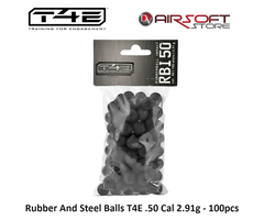 T4E Rubber And Steel Balls T4E .50 Cal 2.91g - 100pcs