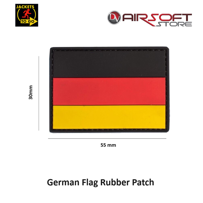 JTG German Flag Blank Rubber Patch