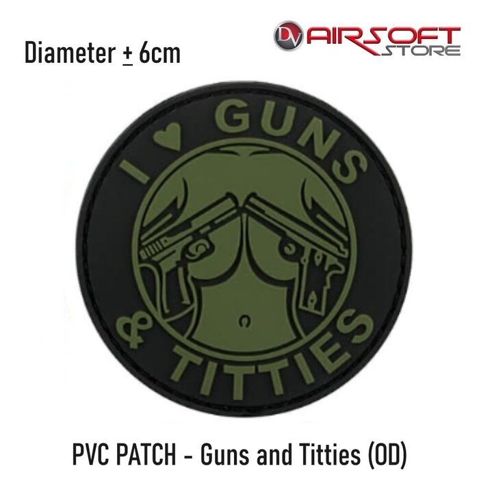 PVC PATCH - Guns and Titties (OD)
