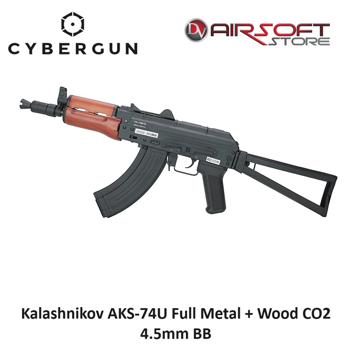 Cybergun Kalashnikov AKS-74U Full Metal + Wood CO2 4.5mm BB