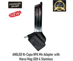 Primary Airsoft ANGLED Hi-Capa HPA M4 Adapter with Marui Mag GEN 4 Stainless