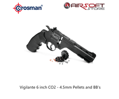 Crosman Vigilante 6 inch CO2 - 4.5mm Pellets and BB's