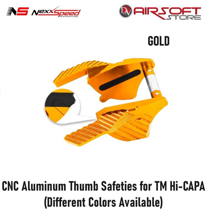 Nexxspeed CNC Aluminum Thumb Safeties for TM Hi-CAPA