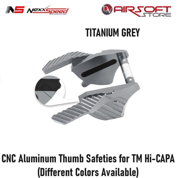 Nexxspeed CNC Aluminum Thumb Safeties for TM Hi-CAPA