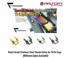 CowCow Technology Match Grade Stainless Steel Thumb Safety for TM Hi-Capa