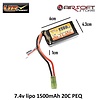 VB Power 7.4v lipo 1500mAh 20C PEQ