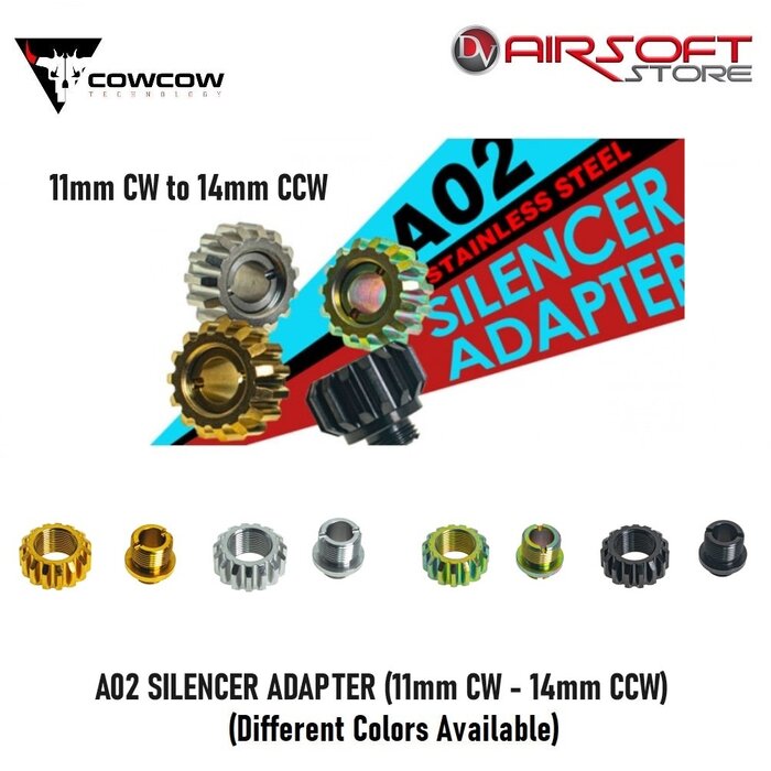 CowCow Technology A02 SILENCER ADAPTER (11mm CW - 14mm CCW)