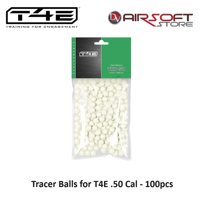 T4E Tracer Balls for T4E .50 Cal - 100pcs