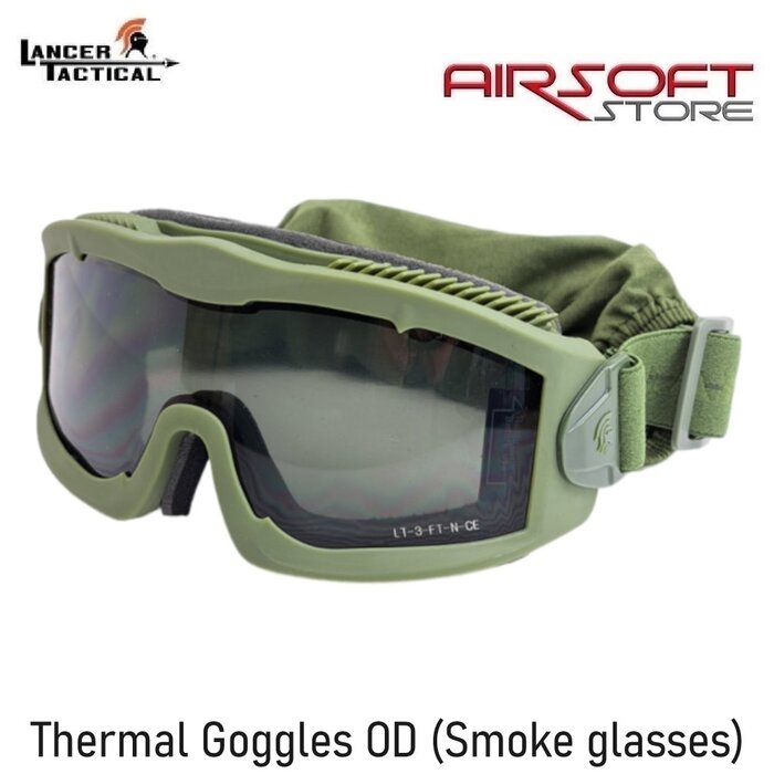 Lancer Tactical Thermal Goggles OD (Smoke glasses)