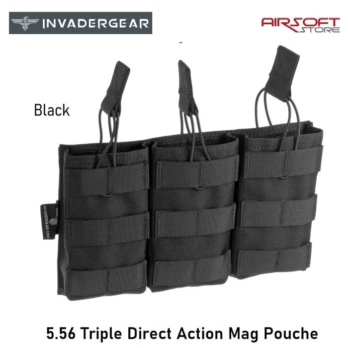 INVADER GEAR 5.56 Triple Direct Action Mag Pouch (Black)