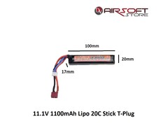 VB Power 11.1V 1100mAh Lipo 20C Stick T-Plug