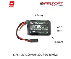 NUPROL LiPo 11.1V 1300mAh 20C PEQ Tamiya