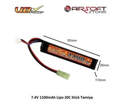 VB Power 7.4V 1100mAh Lipo 20C Stick Tamiya