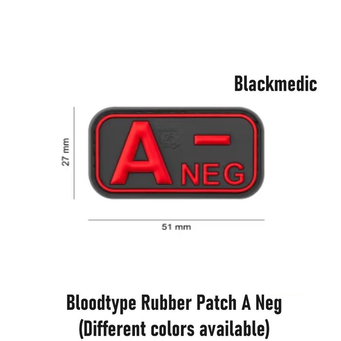 JTG Bloodtype Rubber Patch A Neg