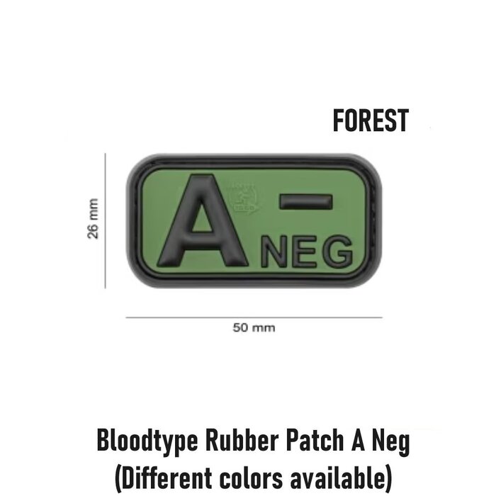 JTG Bloodtype Rubber Patch A Neg