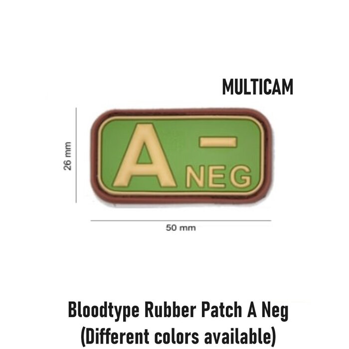 JTG Bloodtype Rubber Patch A Neg