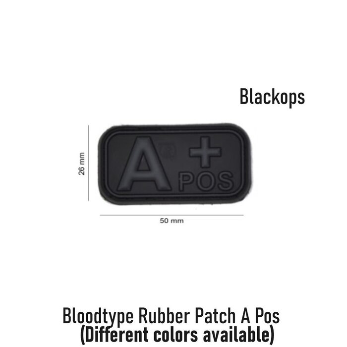 JTG Bloodtype Rubber Patch A Pos