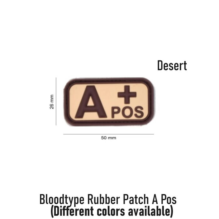 JTG Bloodtype Rubber Patch A Pos