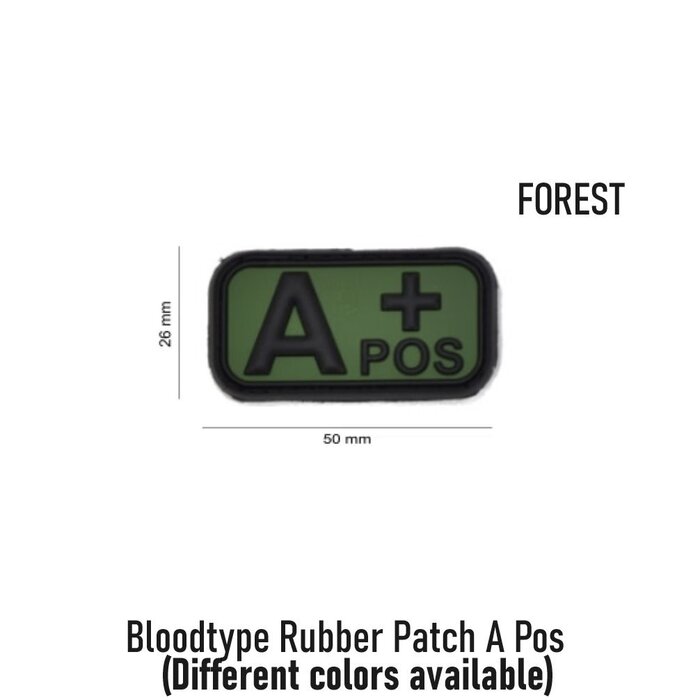 JTG Bloodtype Rubber Patch A Pos