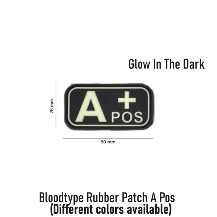JTG Bloodtype Rubber Patch A Pos