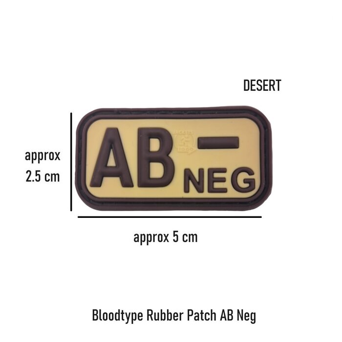 JTG Bloodtype Rubber Patch AB Neg