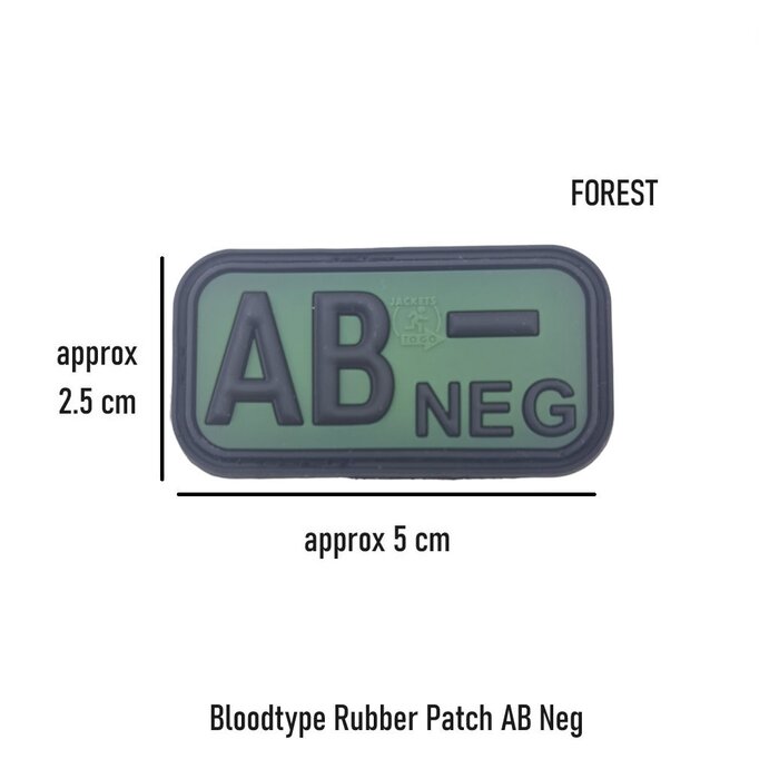 JTG Bloodtype Rubber Patch AB Neg