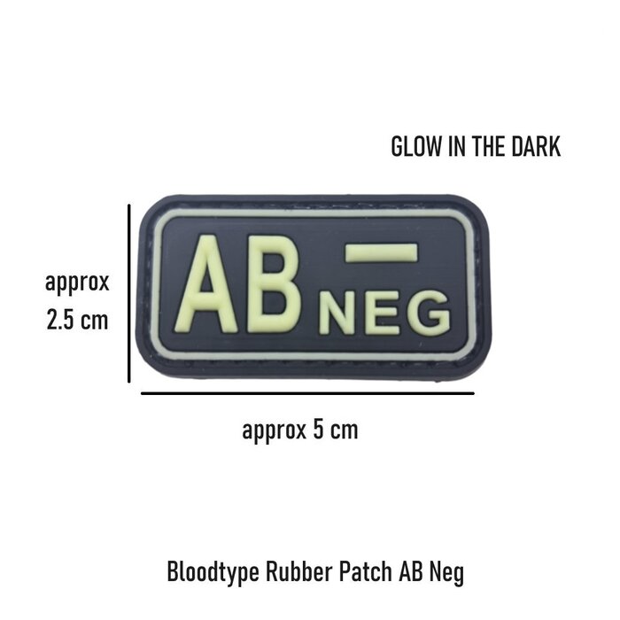 JTG Bloodtype Rubber Patch AB Neg