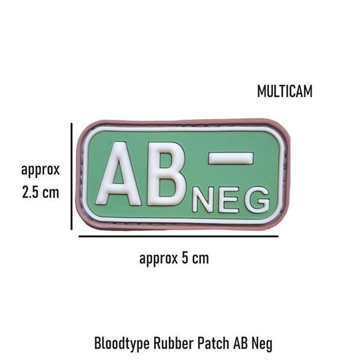JTG Bloodtype Rubber Patch AB Neg