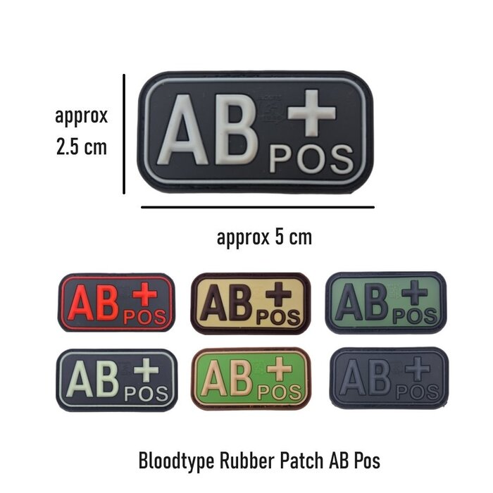 JTG Bloodtype Rubber Patch AB Pos